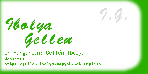 ibolya gellen business card